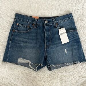 Levis Cut Off Jean Shorts Size 26 NWT